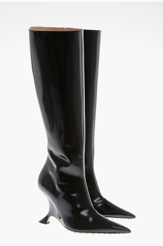 Shop Bottega Veneta Knee-length Rocket Boots With Wedge Heel 10cm