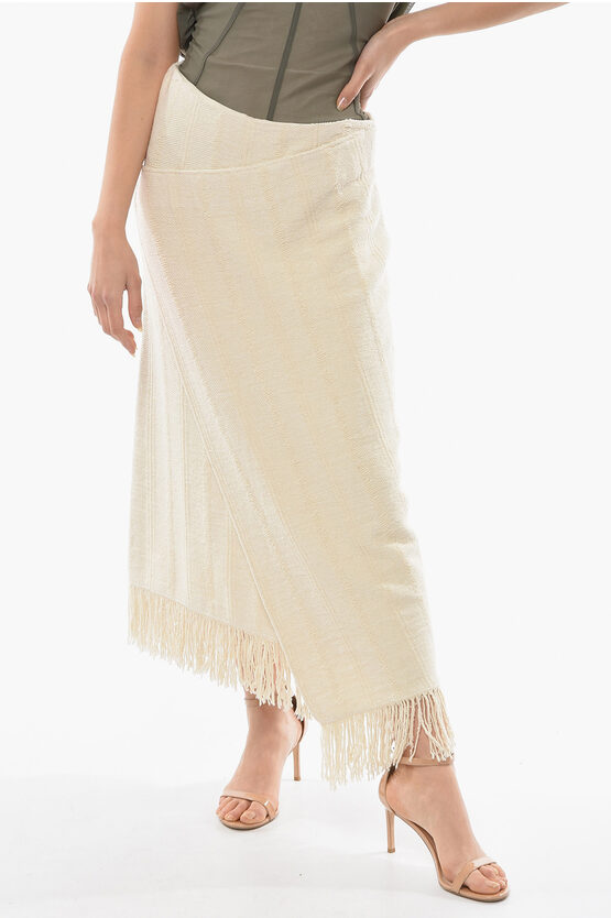 【送料&関税込】Jil Sander Long Flared Skirt ☆関税込み☆【JIL SANDER】Wool-blend wrap skirt