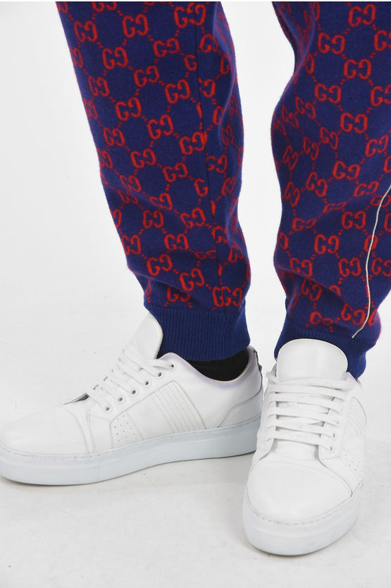 Gucci Knit embroidered jogger pants with drawstring waist