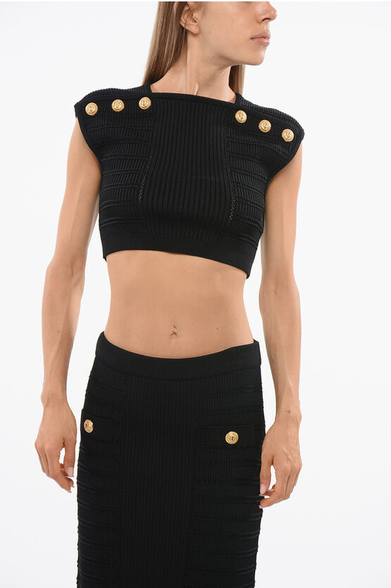 Knitted Crop Top Wi… - image