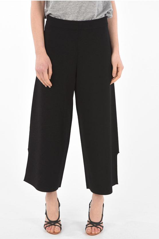 Stella Mccartney Compact Knit Trouser In Black
