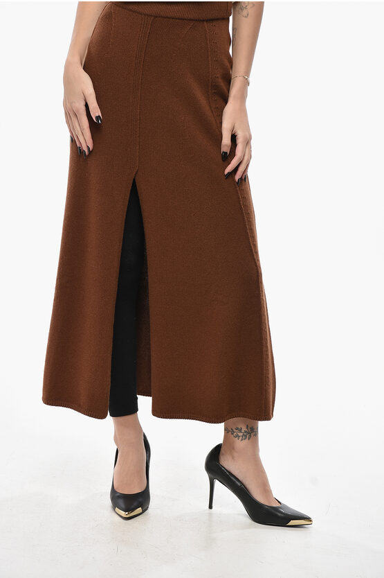 Ermanno Scervino Knitted Midi Skirt With Front Split
