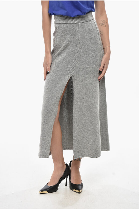 Ermanno Scervino Knitted Midi Skirt With Front Split