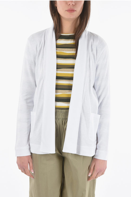 Woolrich Knitted Open Front Blazer In White
