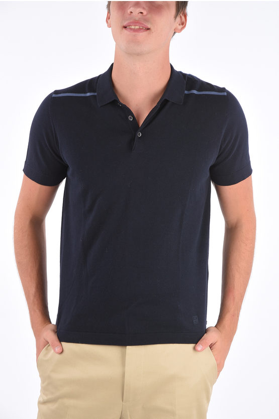 Corneliani Knitted PAPIRO Polo Collar T-Shirt men - Glamood Outlet