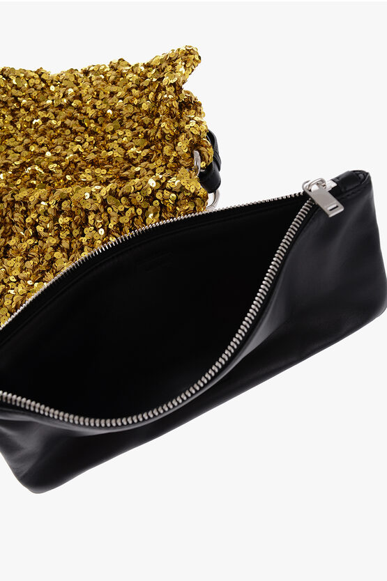 Knitted Shoulder Bag with Sequins