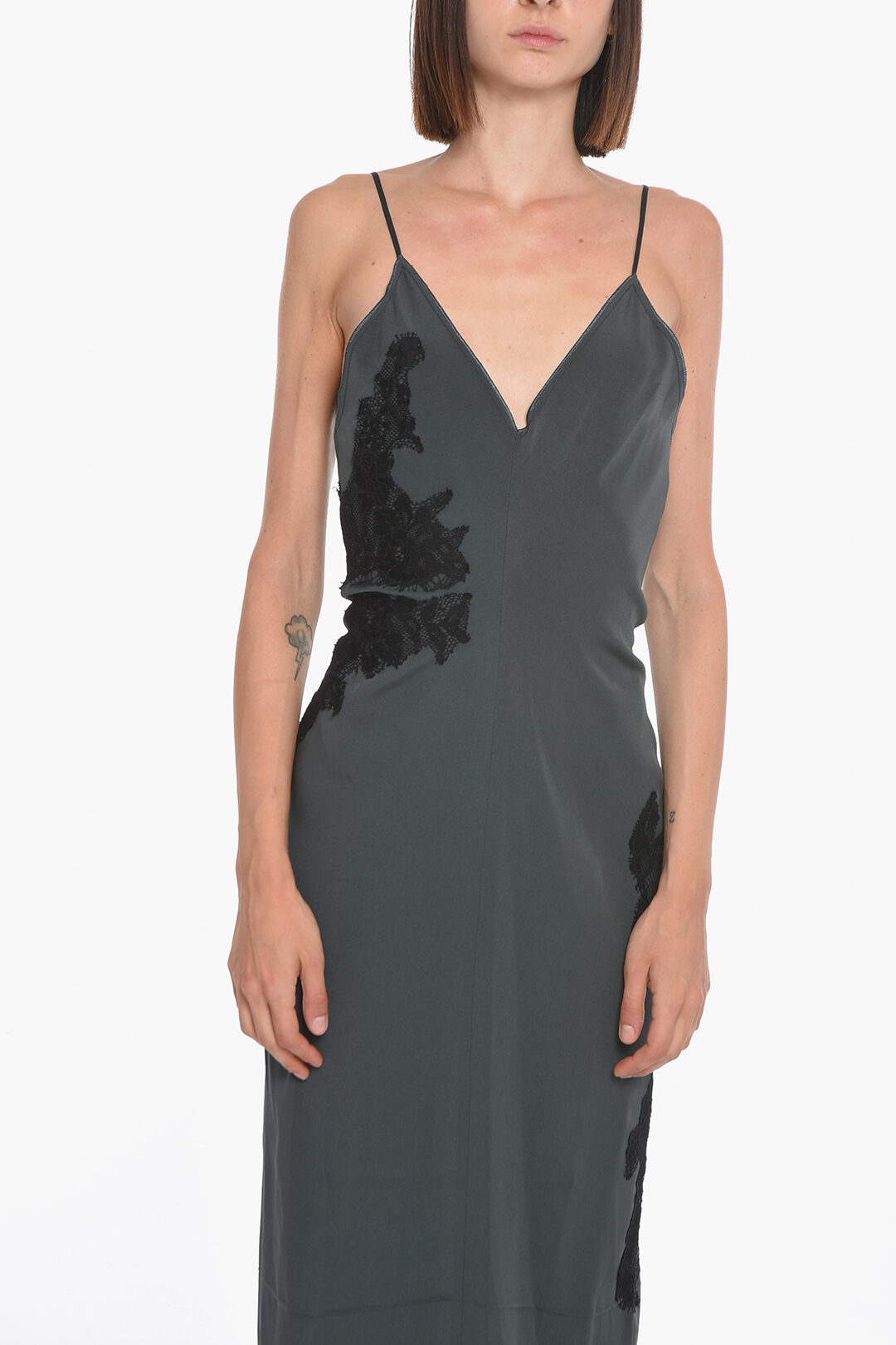 VICTORIA BECKHAM ジップディテール クレープ ミディドレス VICTORIA BECKHAM ジップディテール クレープ ミディドレス