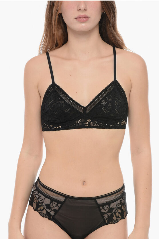 Shop Samsoe & Samsoe Lace Maalika Triangle Bra