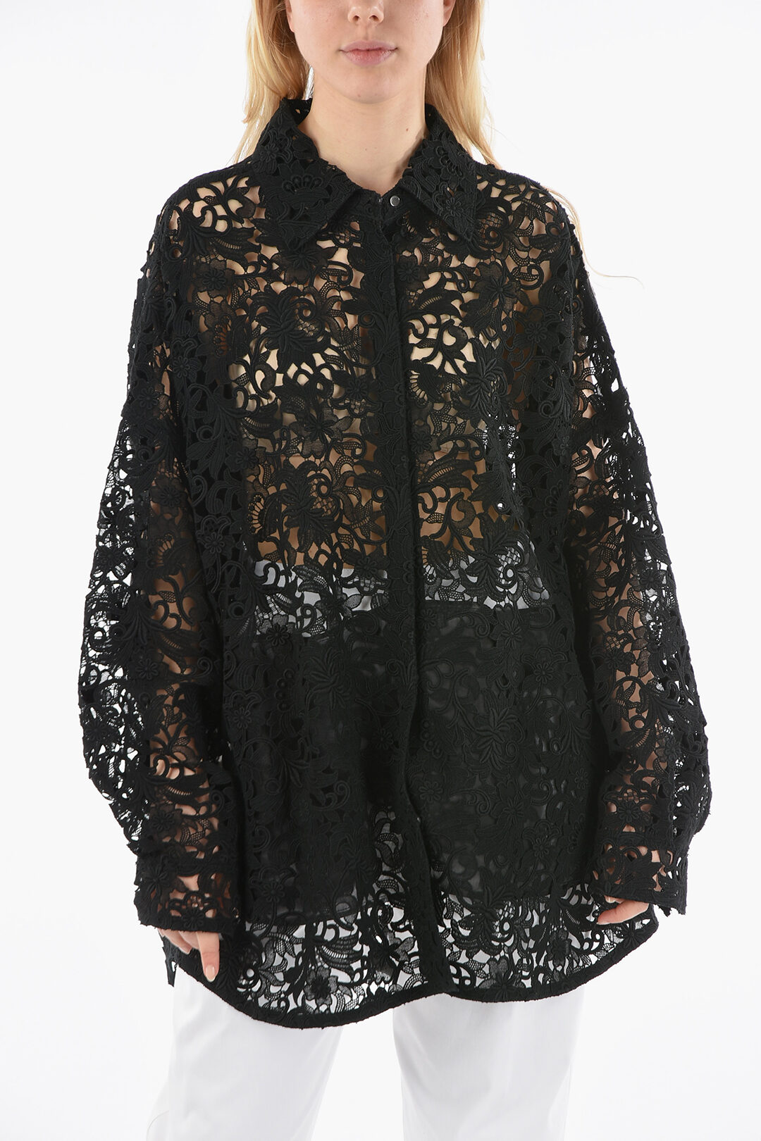Valentino Lace Overshirt with Snap Buttons women - Glamood Outlet