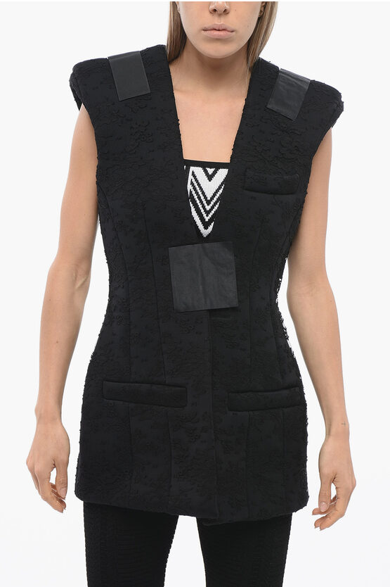 Padded Lace Vest With Velcro Closure Size 40