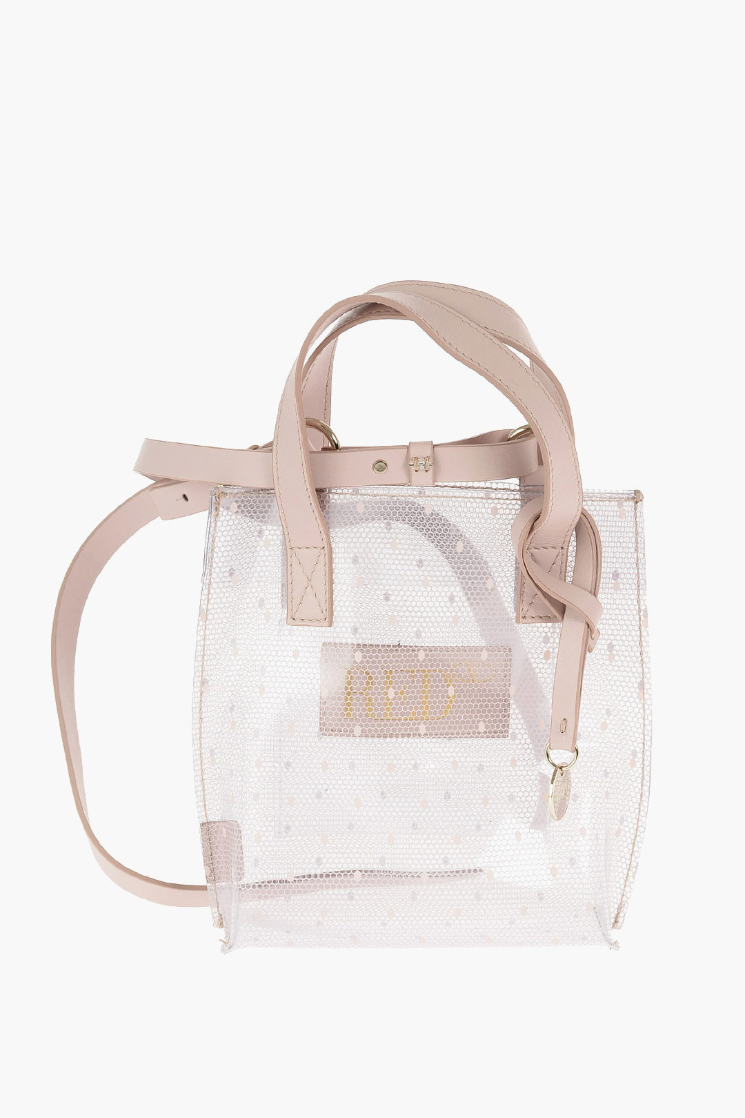 Red Valentino White PVC and Leather Crossbody Bag