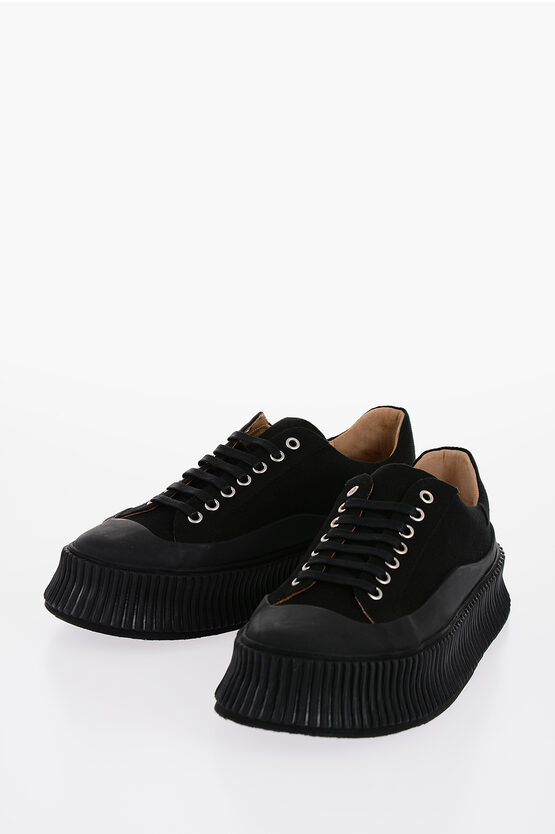 Jil Sander Oversize Sole Canvas Sneakers