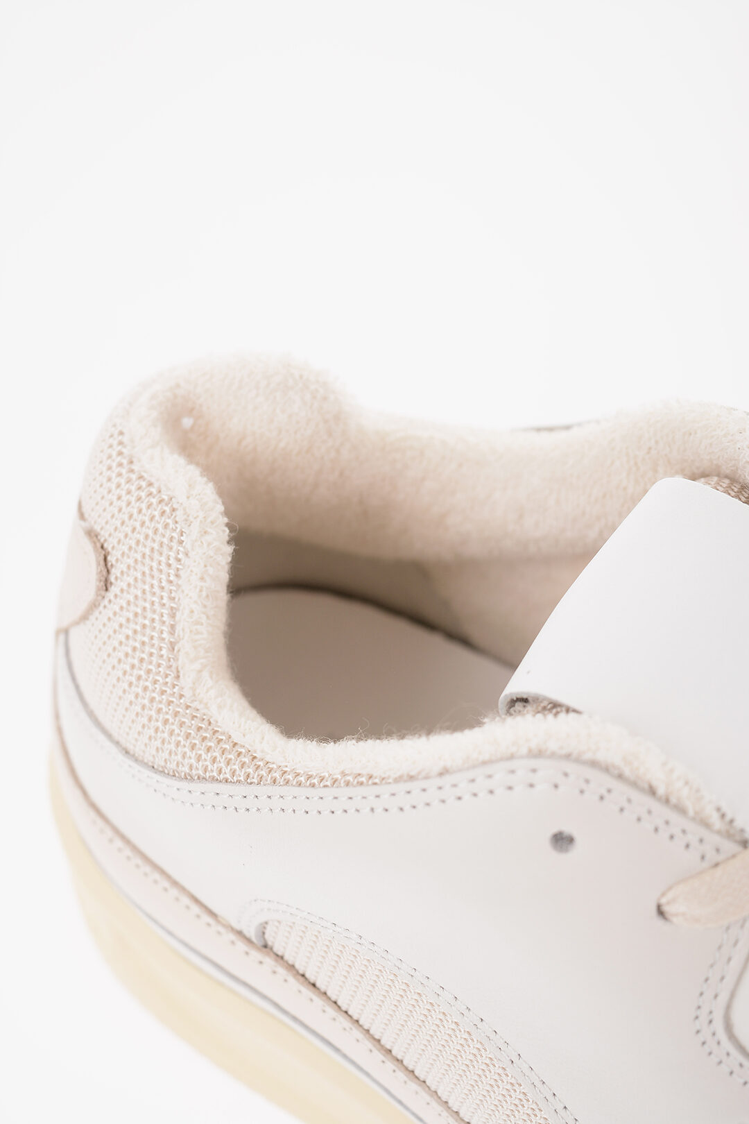 Jil Sander Lace-up DRAGON Leather Sneakers with Rubber Sole