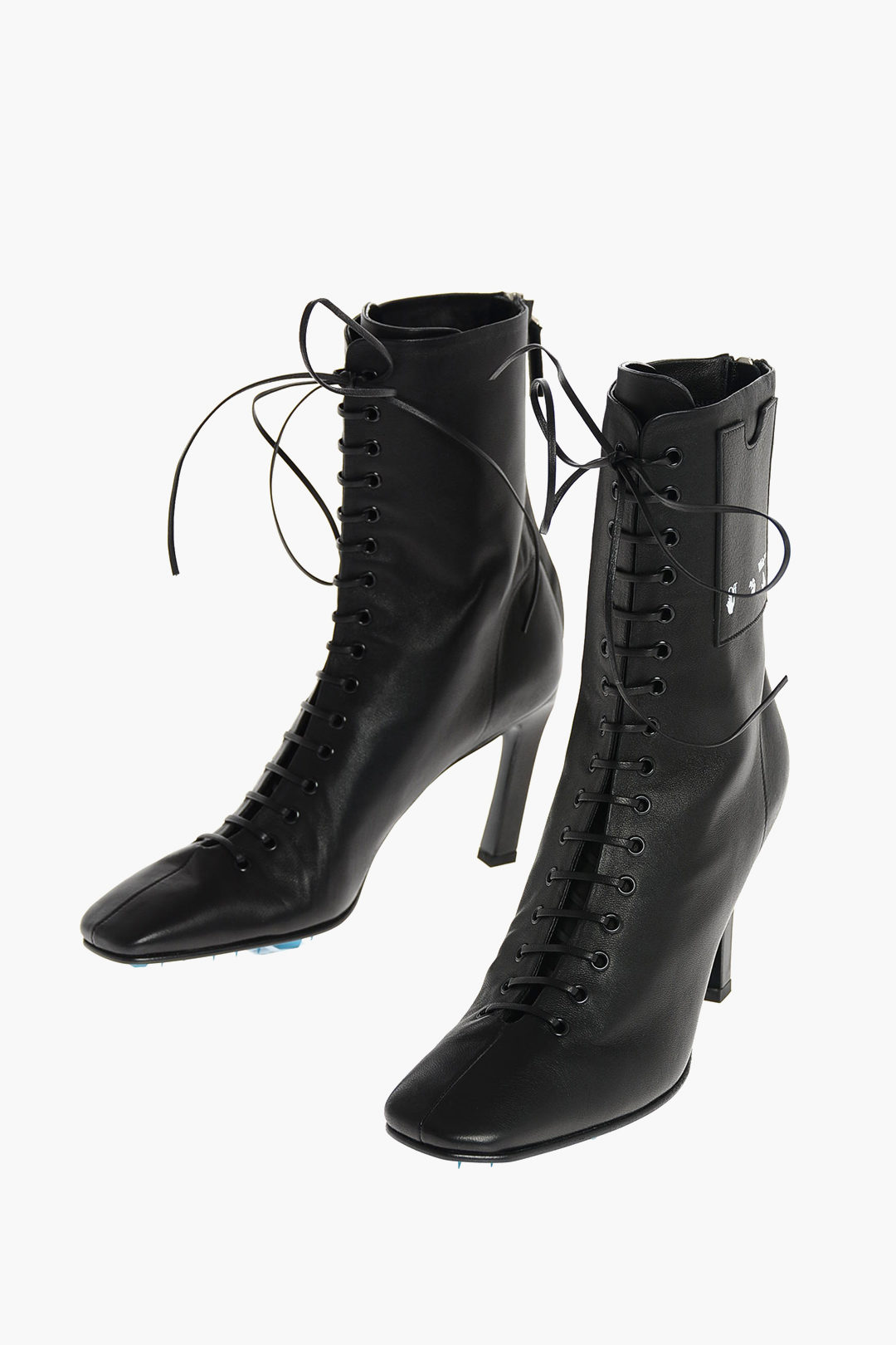 Leather Booties with Side Card Holder 