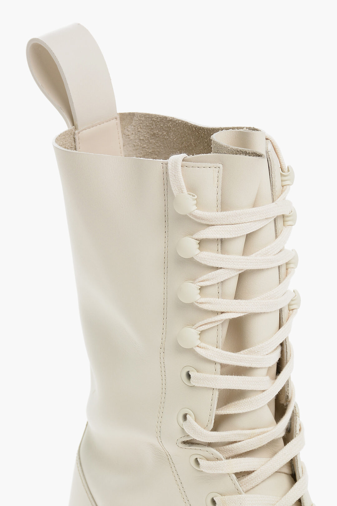 Bottega Veneta Lace-up LUG Leather Combat Boots with Carrion Sole