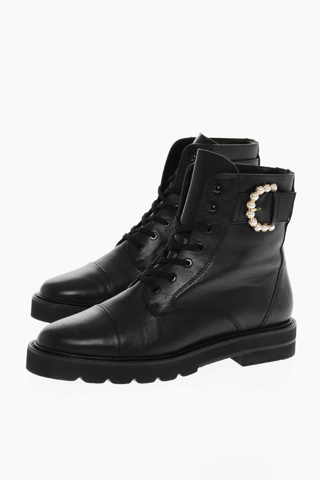 Pearl buckle outlet boots