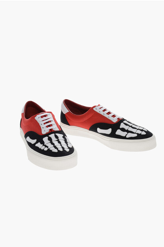 Amiri Lace-up Skel Toe Canvas Sneakers In Multi