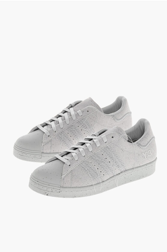 Y-3 By Yohji Yamamoto Lace-up Superstar Suede Sneakers In Animal Print