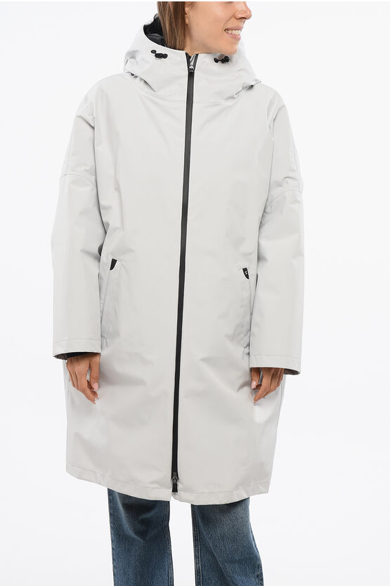 Herno Laminar Padded Windbreaker With Vulcanized Zip In White