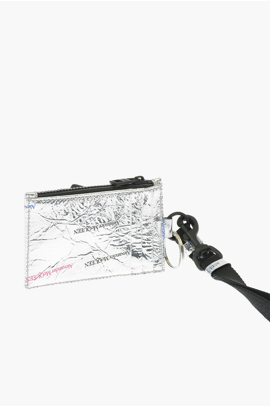 Alexander McQueen Laminate Leather Card Holder women Glamood Outlet