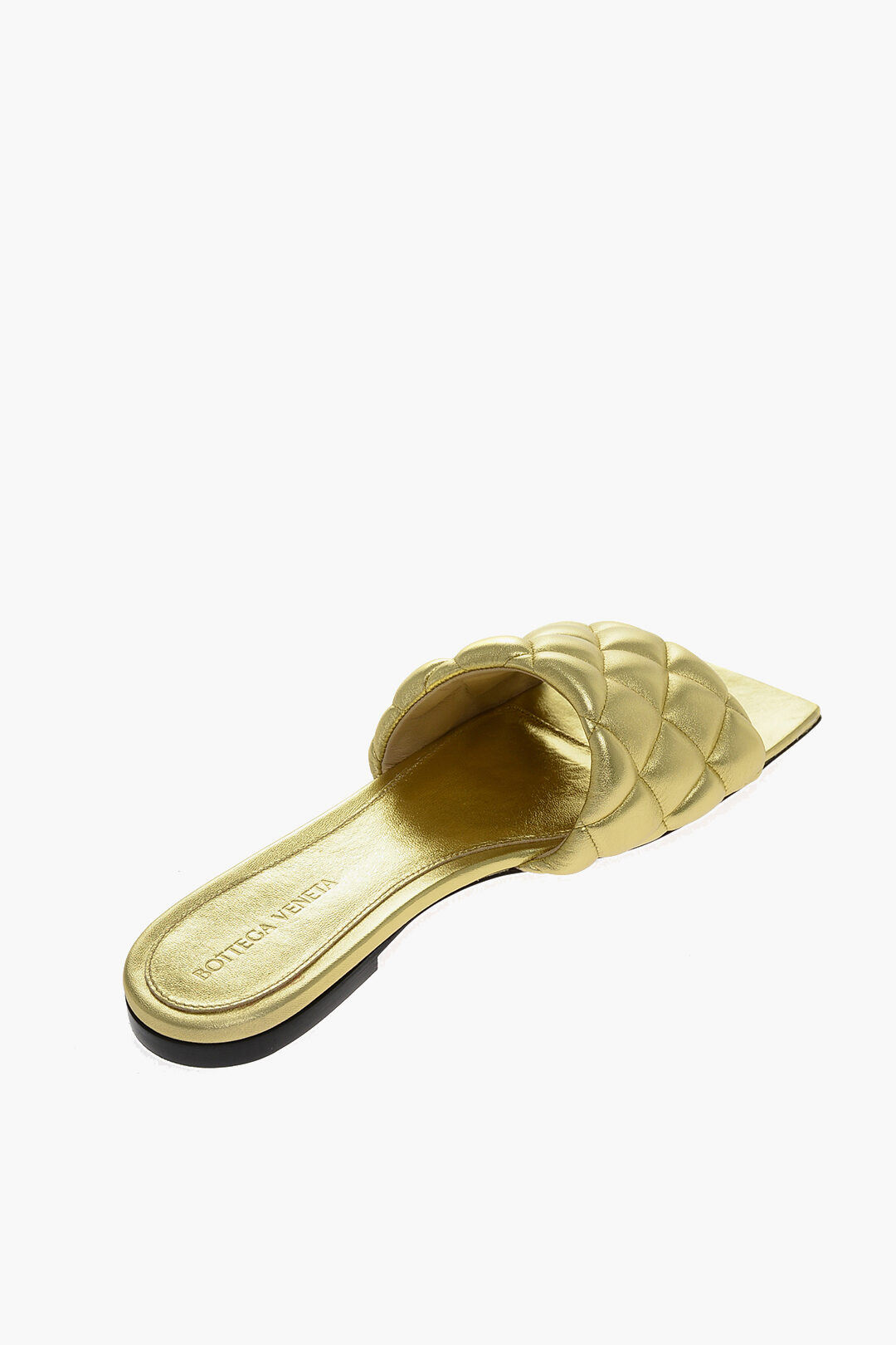 Bottega Veneta Lamè Leather Quilted Slippers women - Glamood
