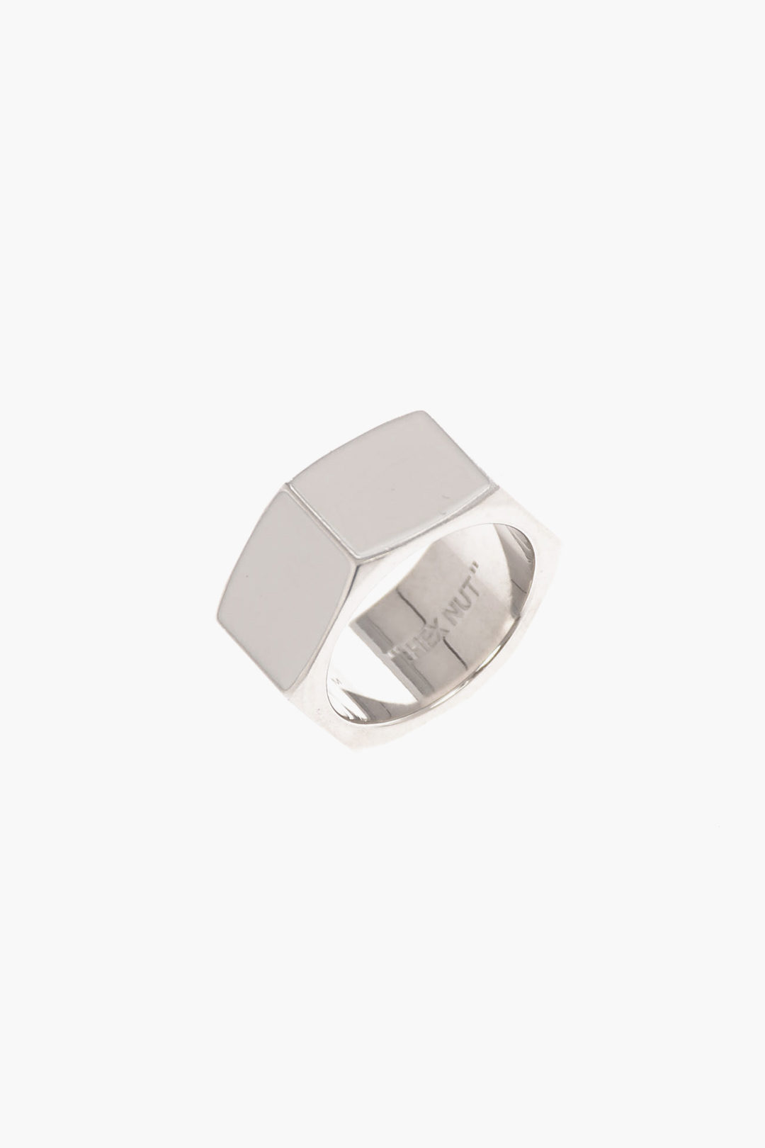 Off-White c/o Virgil Abloh Silver Hex Nut Ring in Metallic for Men | Lyst