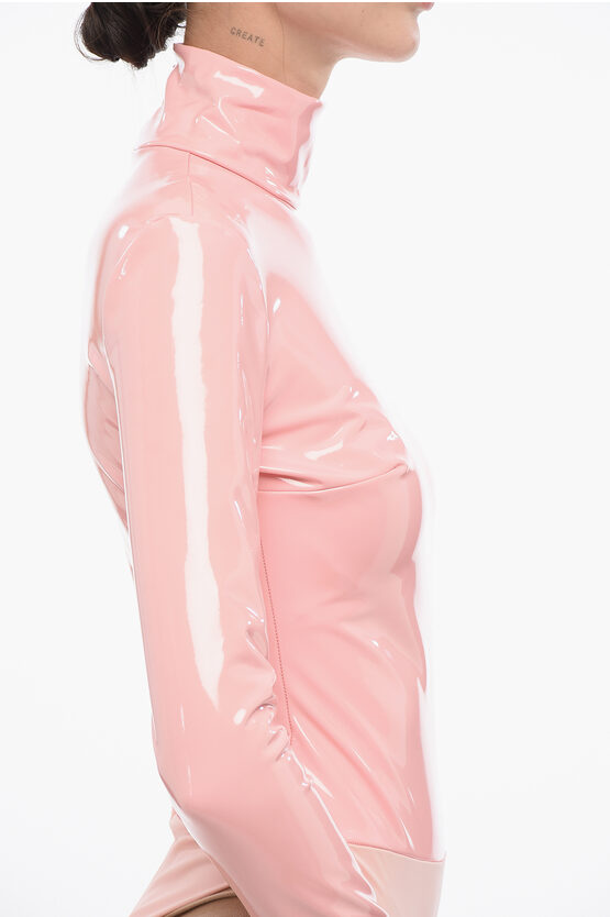 Elisabetta Franchi Latex Turtleneck Bodysuit women Glamood Outlet
