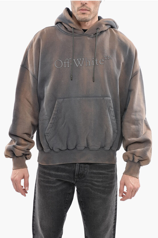 Off-white Laundry Hoodie Bookish With Front Pocket In Multi
