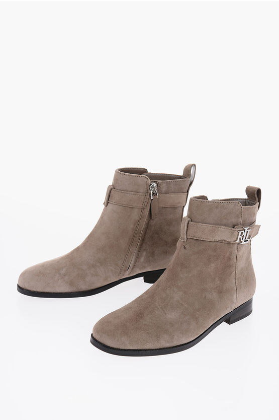 Shop Polo Ralph Lauren Lauren Suede Briele Boots With Straps