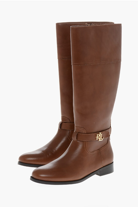 Ralph Lauren Lauren Under The Knee Baylee Boots In Brown | ModeSens