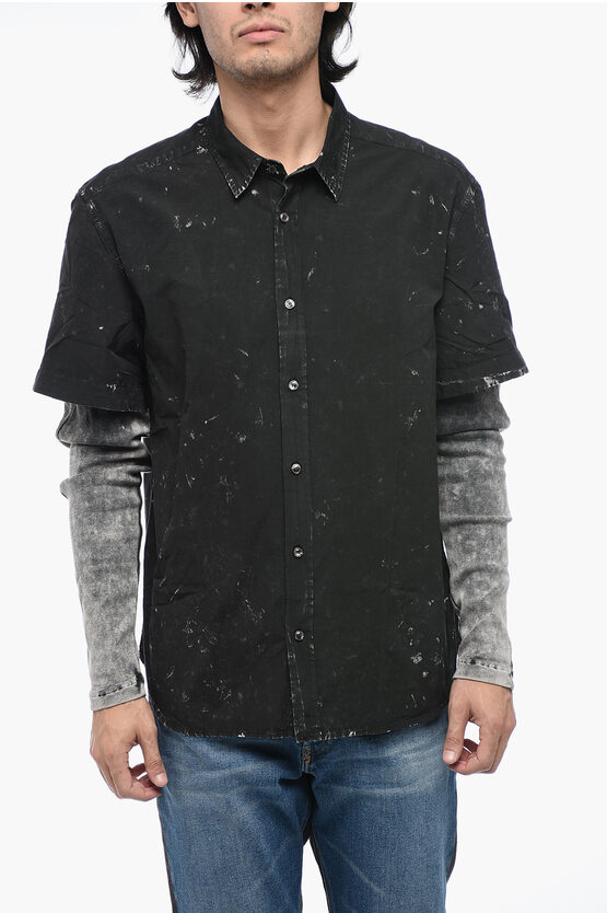 Shop Diesel Layered S-marla-a Shirt With Loose Fit