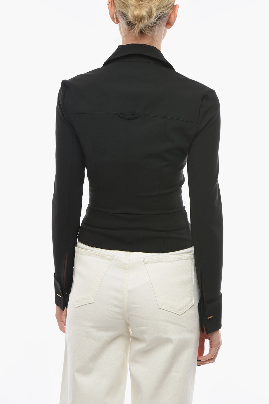 Jacquemus LE SPLASH Stretch Wool PINA Slim Shirt with Chest