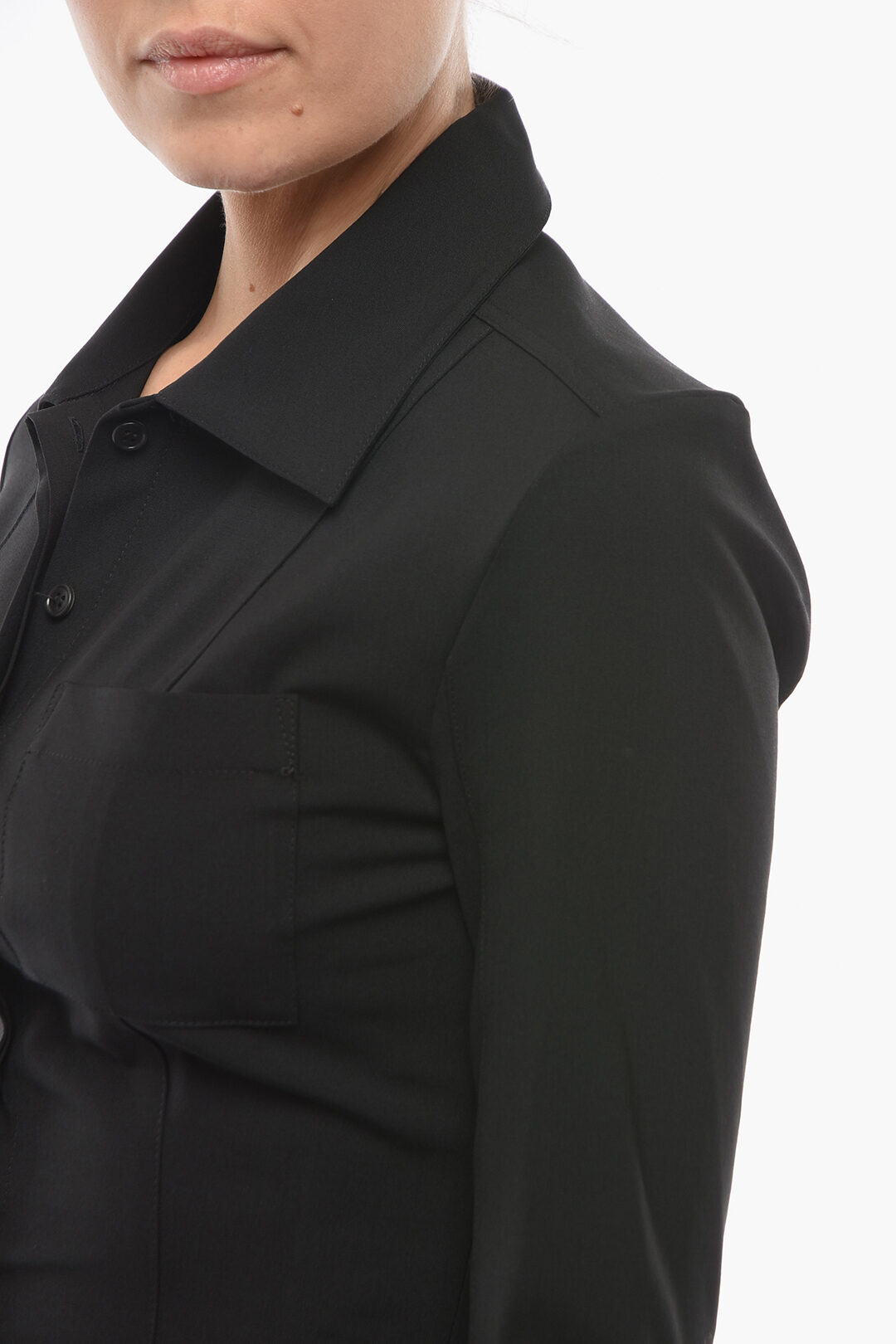 Jacquemus LE SPLASH Stretch Wool PINA Slim Shirt with Chest