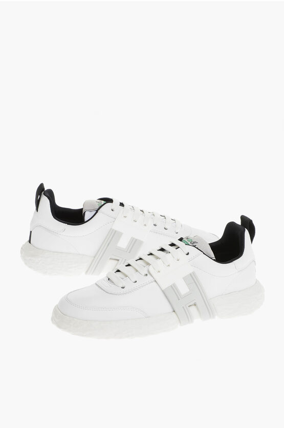 Shop Hogan Leather 3r Low-top Sneakers With Monogram Application