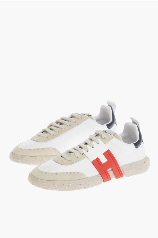 Hogan Leather 3r Low-top Sneakers With Rubber Sole In White