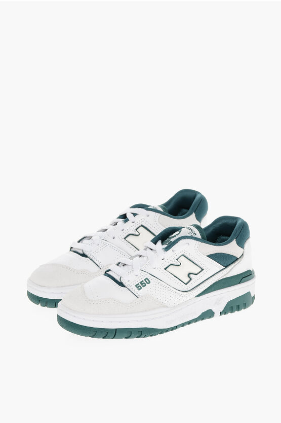New Balance Leather 550 Mid-top Sneakers In White
