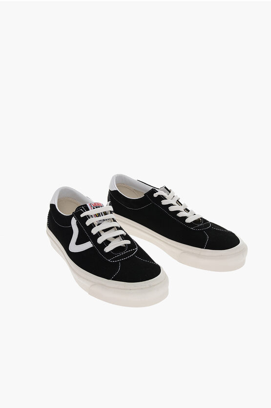Vans Leather 73dx Low-top Sneakers With Contrasting Details In Black