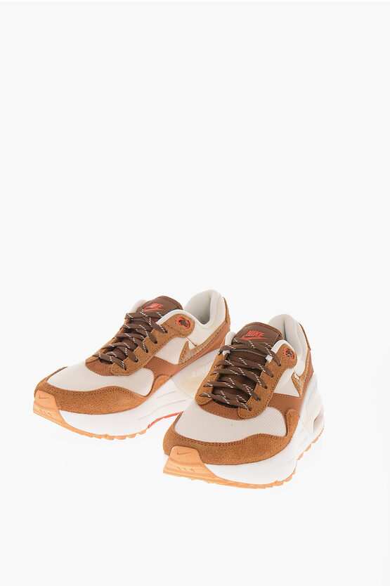 Nike Leather And Fabric Air Max Systm Se Sneakers With Reptile Ef In Brown