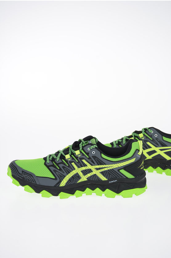 Shop Asics Leather And Fabric Gel-fujitrabuco 7 Sneakers