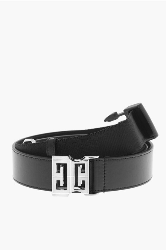 Shop Givenchy Leather And Fabric Industrial Belt With Silver-tone Buckle 3