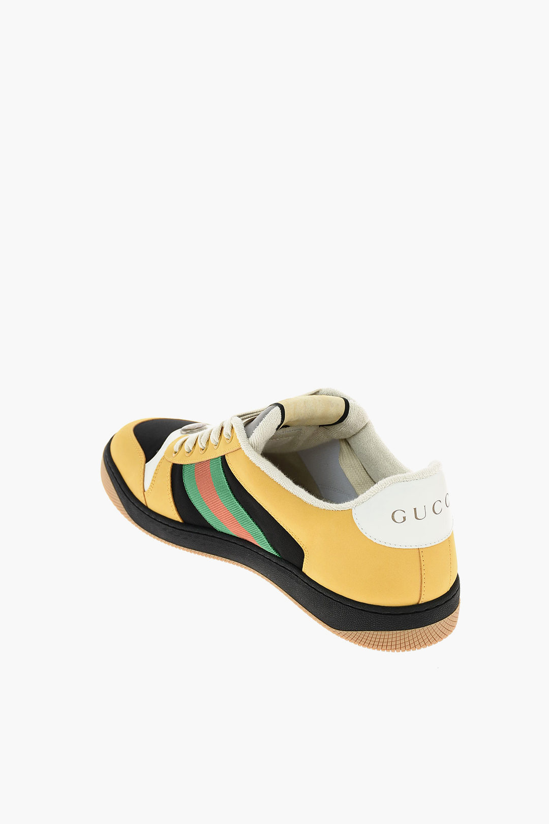 Gucci leather and fabric sneakers men - Glamood Outlet