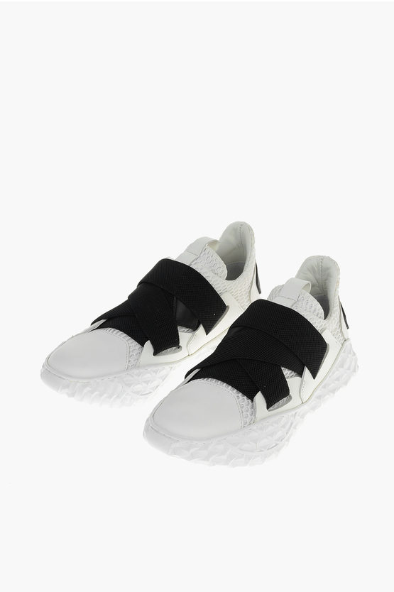 Ixos Leather And Mesh Sidney/lima Low-top Trainers With Elastic I In White