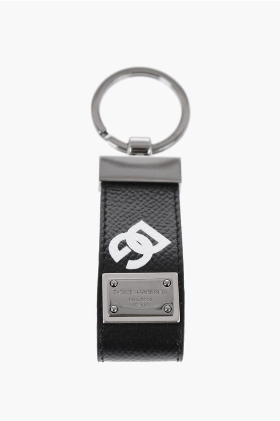 Dolce & Gabbana Logo-print Leather Keychain
