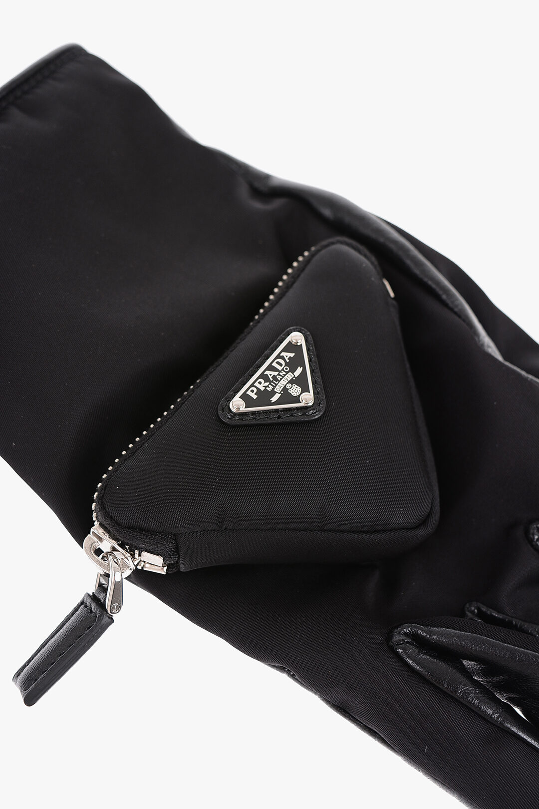 Prada Leather and Nylon Glovers with Breast Pocket men Glamood Outlet