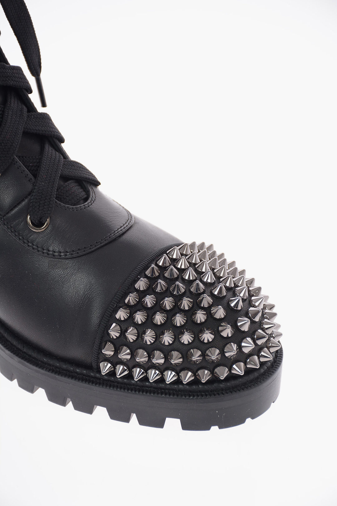 Christian Louboutin leather and studded Combat boots women - Glamood Outlet