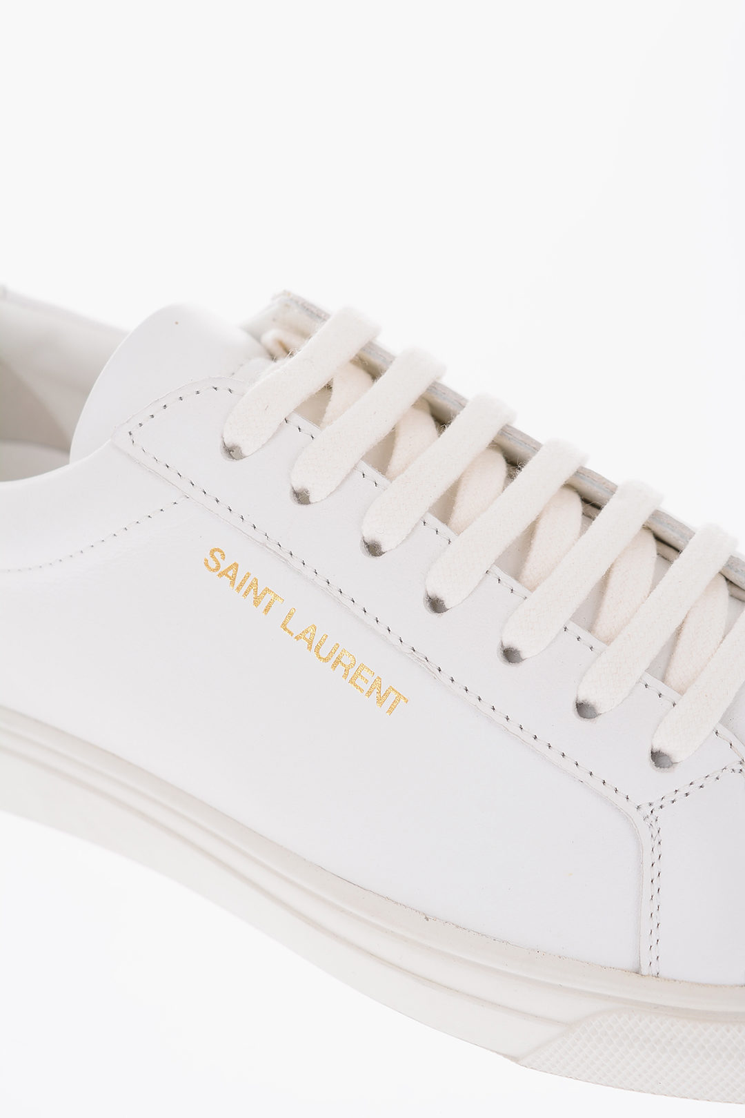 Saint Laurent Leather ANDY Sneakers with Side Logo women - Glamood Outlet