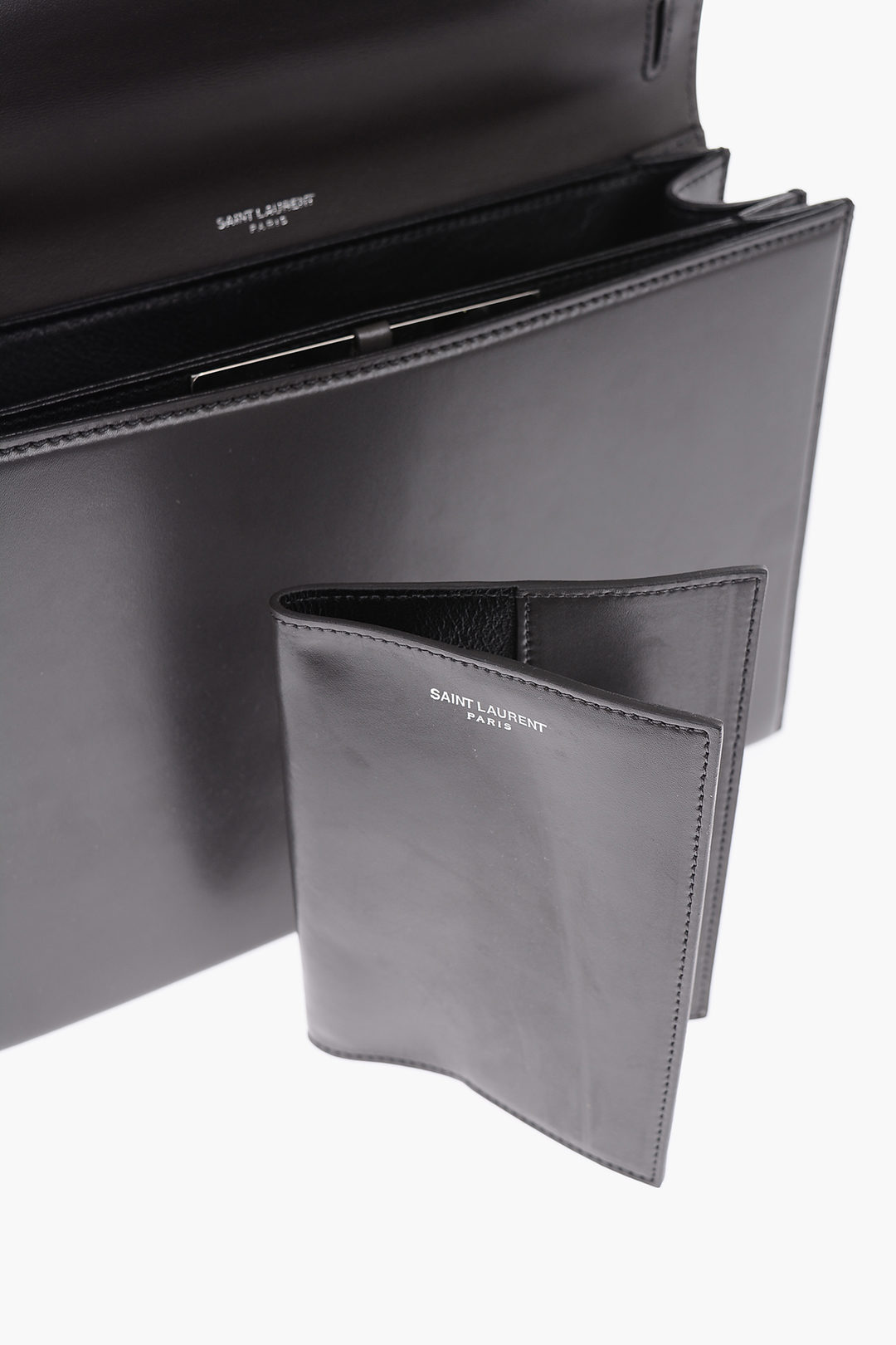 Saint Laurent Babylone Shoulder Bag in Black Leather