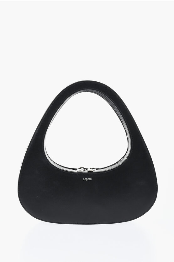 COPERNI LEATHER BAGUETTE CLUTCH WITH SHOULDER STRAP
