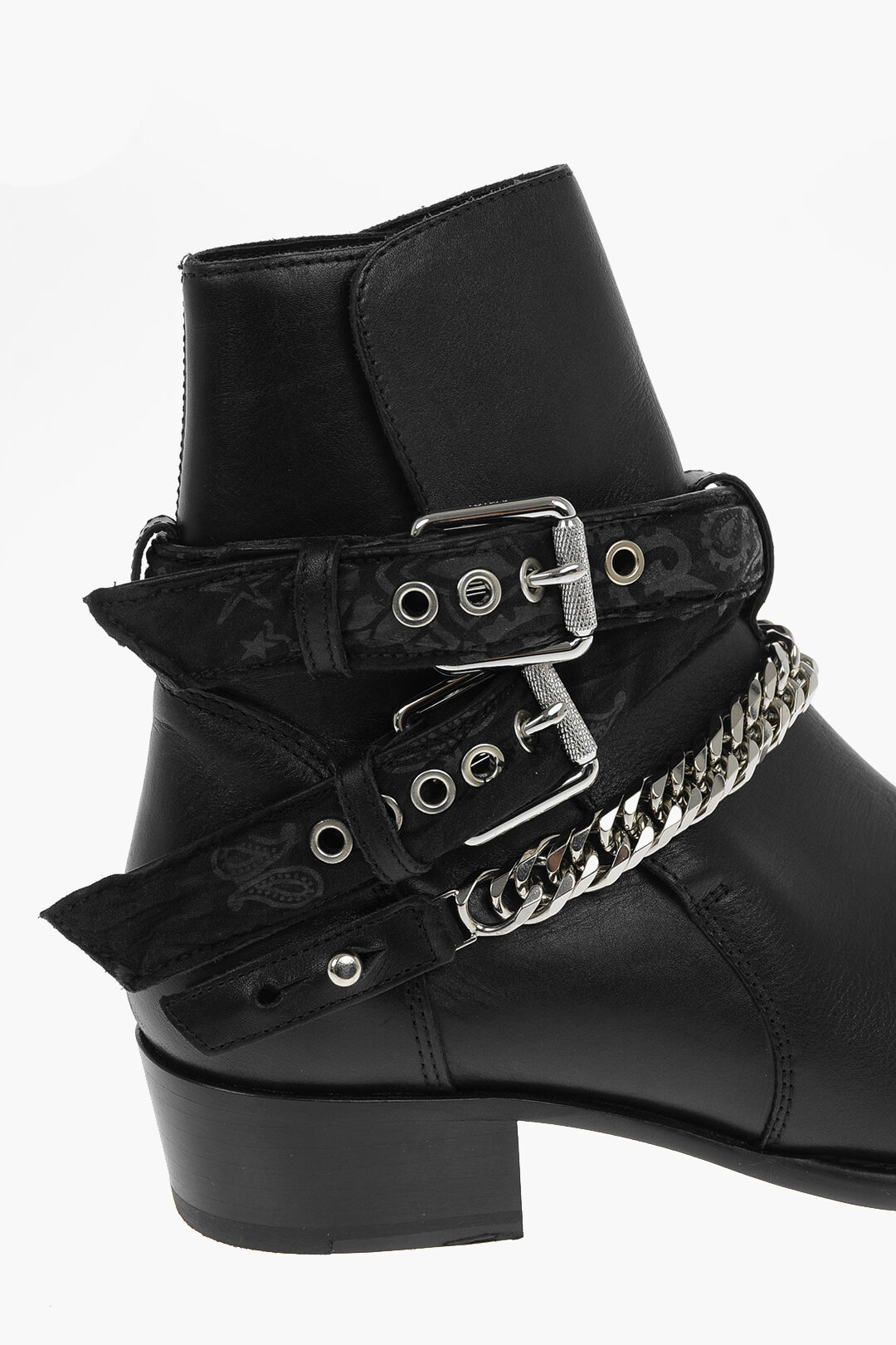 Amiri Leather BANDANA Boots With Straps men - Glamood Outlet