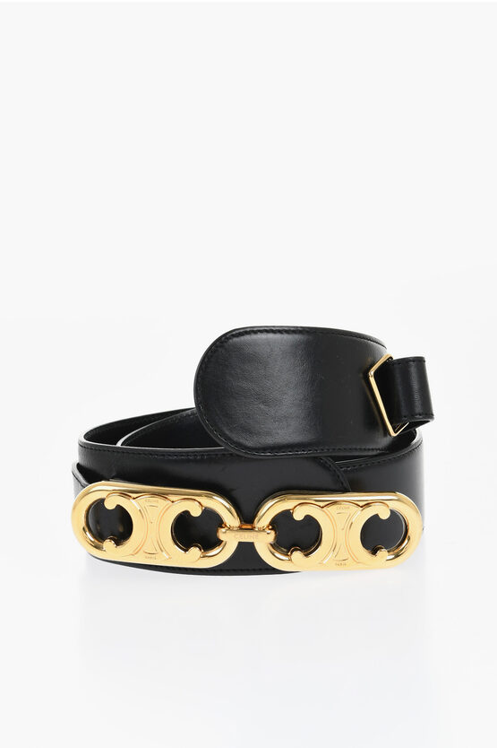 Leather Belt With G… - image